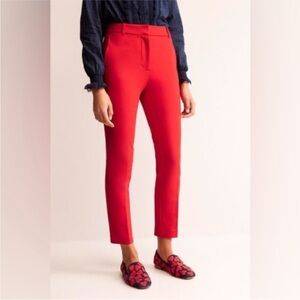 Boden Vibrant Red Ankle Pants